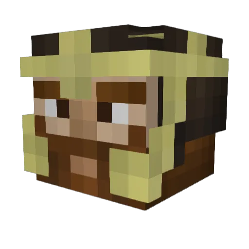 m3rk_lightning Minecraft avatar head, 3D render