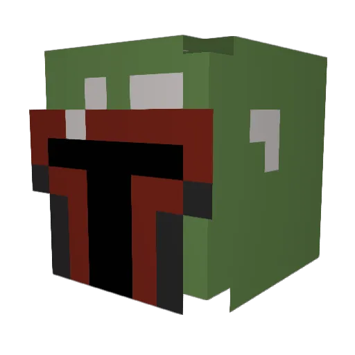 m3rlen Minecraft avatar head, 3D render