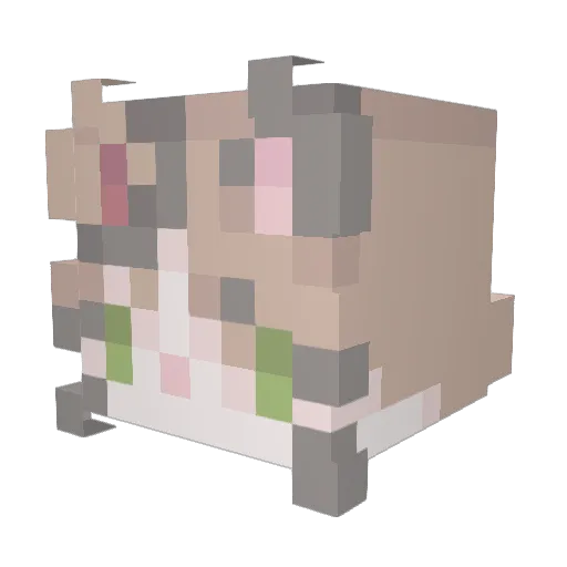 m3wklez Minecraft avatar head, 3D render