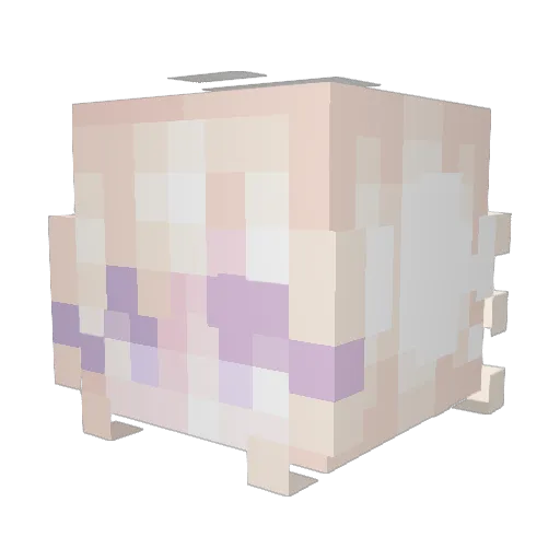 m3x62 Minecraft avatar head, 3D render