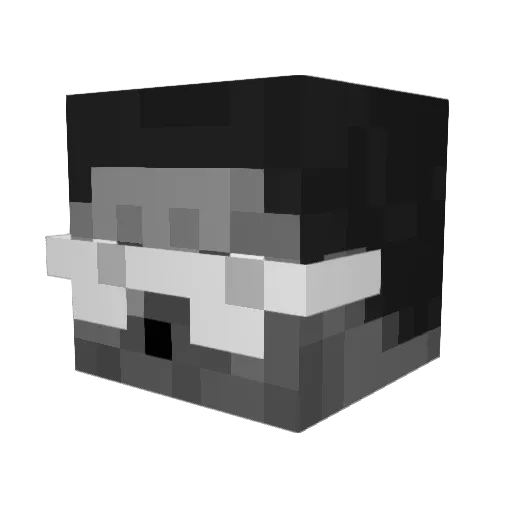 m4_____ Minecraft avatar head, 3D render