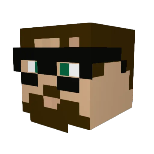 m4dh4mster Minecraft avatar head, 3D render