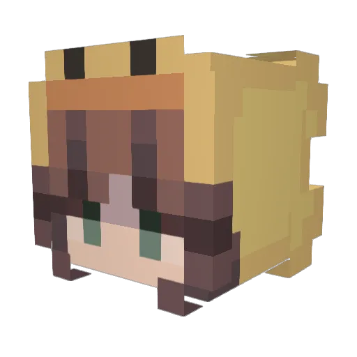 m4ilk Minecraft avatar head, 3D render