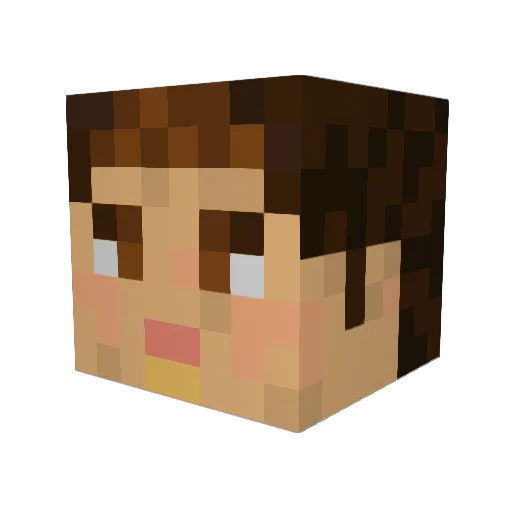 m4johns Minecraft avatar head, 3D render