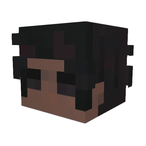 m4ncler Minecraft avatar head, 3D render