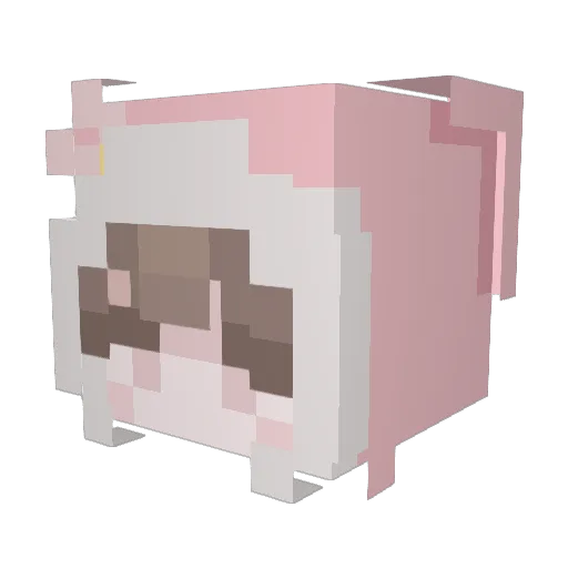 m4nelle_ Minecraft avatar head, 3D render