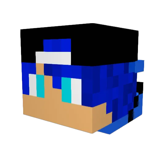 m4sius Minecraft avatar head, 3D render