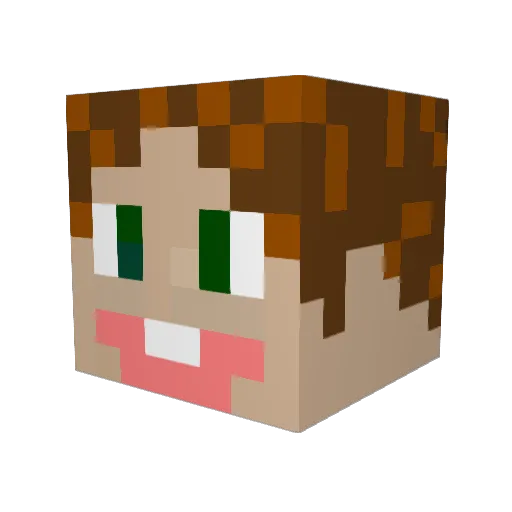 m4tty110 Minecraft avatar head, 3D render
