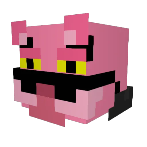 m4tv Minecraft avatar head, 3D render