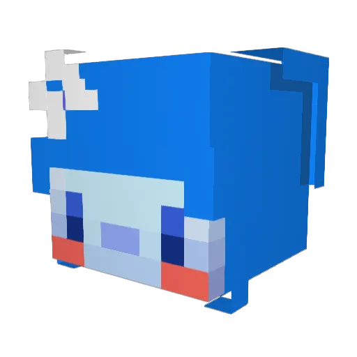 m4x_2684 Minecraft avatar head, 3D render