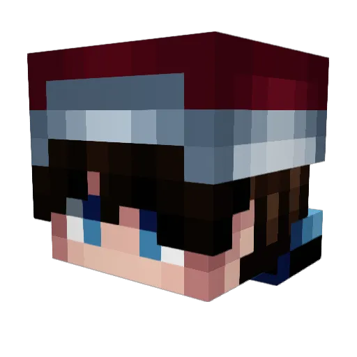 m657 Minecraft avatar head, 3D render