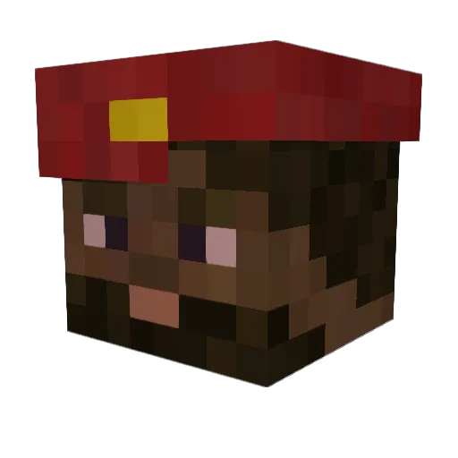 m6a2 Minecraft avatar head, 3D render
