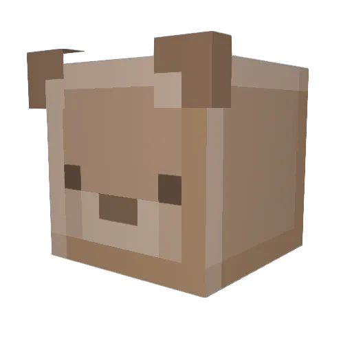 m6e9g8s Minecraft avatar head, 3D render