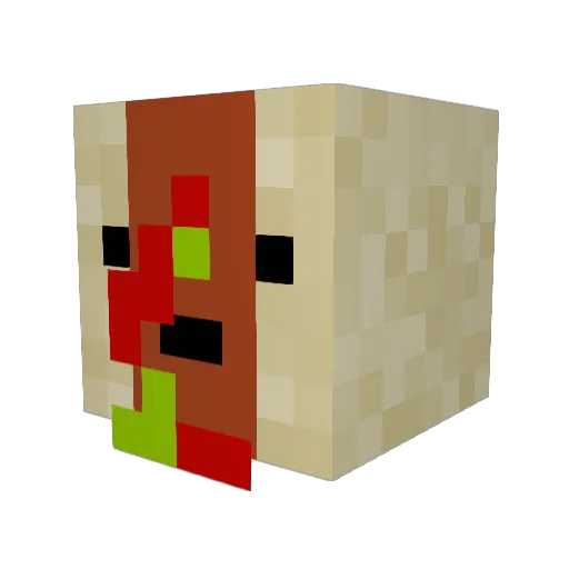 m6rg4n Minecraft avatar head, 3D render