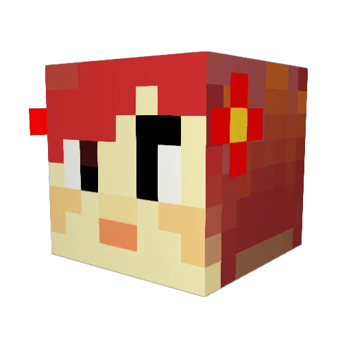 m73171 Minecraft avatar head, 3D render