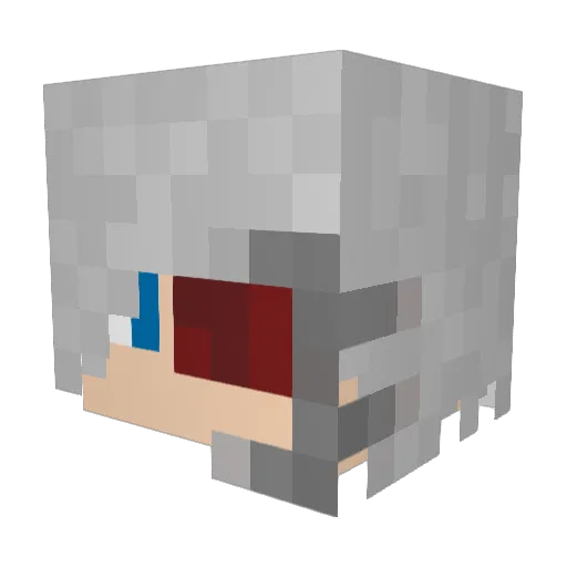 m7mdMODE Minecraft avatar head, 3D render
