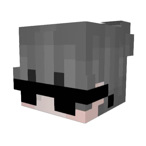 m7md_0_01 Minecraft avatar head, 3D render