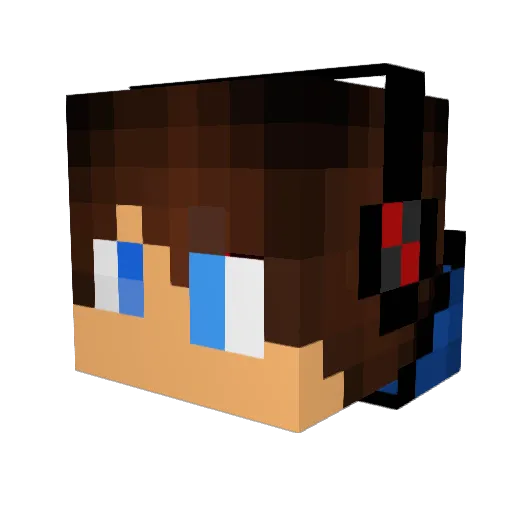 m853ax Minecraft avatar head, 3D render