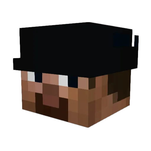 m8get Minecraft avatar head, 3D render