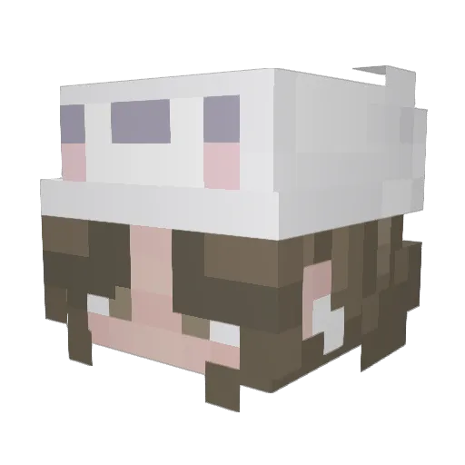 m8nstruckicebear Minecraft avatar head, 3D render
