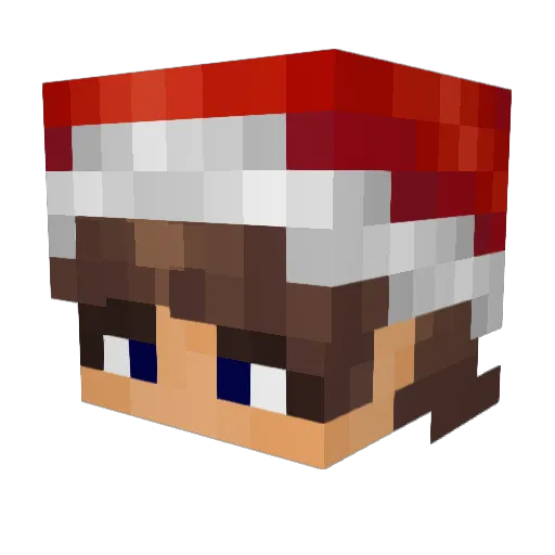 m8xu_ Minecraft avatar head, 3D render