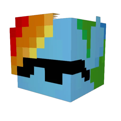 m9rcuss Minecraft avatar head, 3D render