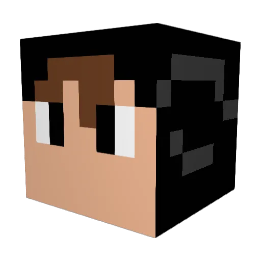 mAX944010 Minecraft avatar head, 3D render
