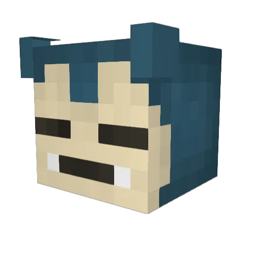 mAckEy_A_ Minecraft avatar head, 3D render