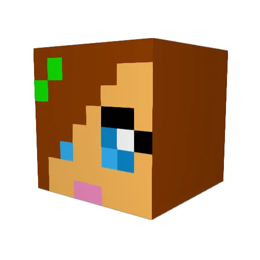 mAyA8888 Minecraft avatar head, 3D render