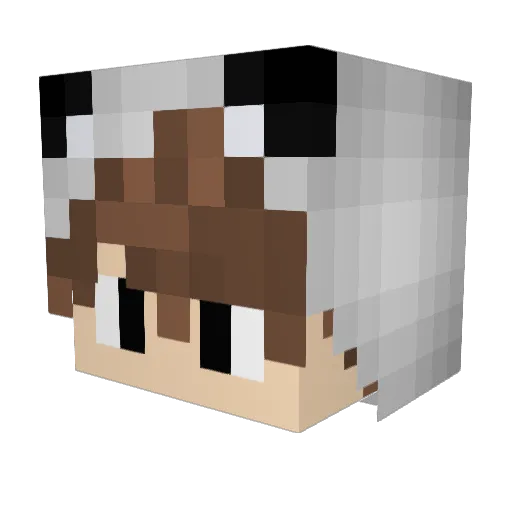 mBaciT Minecraft avatar head, 3D render