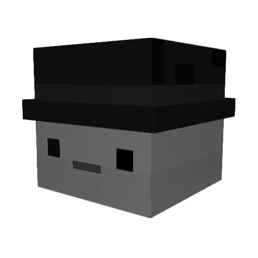 mBec Minecraft avatar head, 3D render