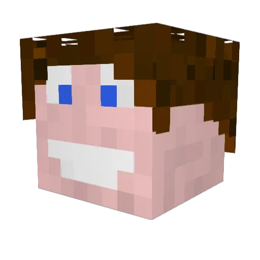mBenQi Minecraft avatar head, 3D render