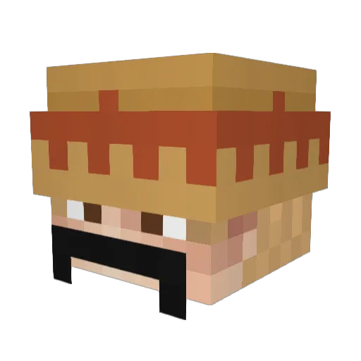 mF5 Minecraft avatar head, 3D render