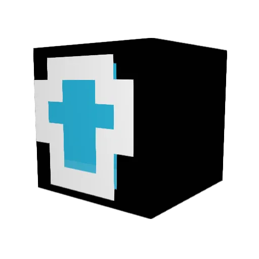 mGrue Minecraft avatar head, 3D render
