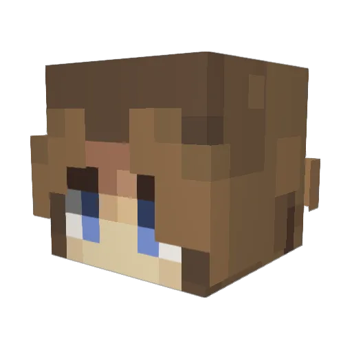 mHIMm Minecraft avatar head, 3D render
