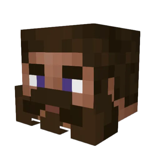 mILOSZOI Minecraft avatar head, 3D render