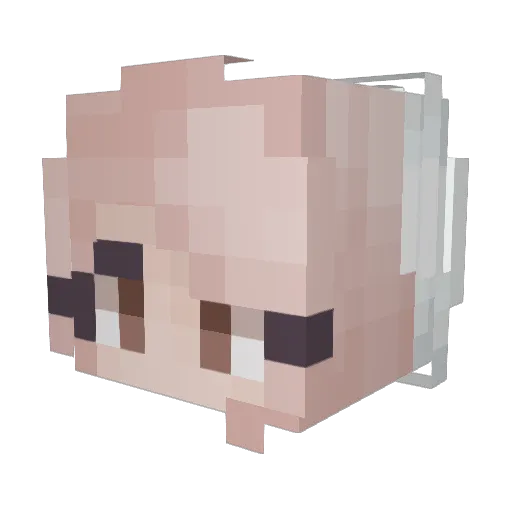 mIlktIk Minecraft avatar head, 3D render