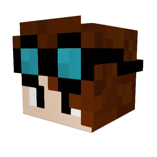 mJaazx24 Minecraft avatar head, 3D render