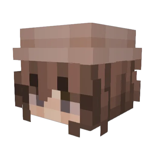 mLiv Minecraft avatar head, 3D render