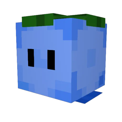 mMmBlueberries Minecraft avatar head, 3D render