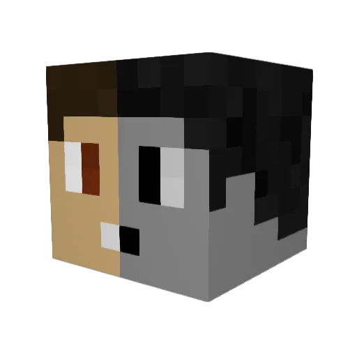 mMortem Minecraft avatar head, 3D render