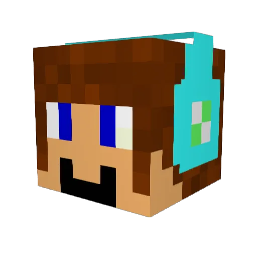 mParoni Minecraft avatar head, 3D render