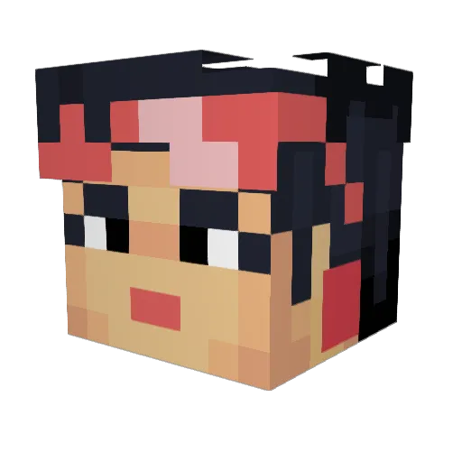 mRCakeCat Minecraft avatar head, 3D render