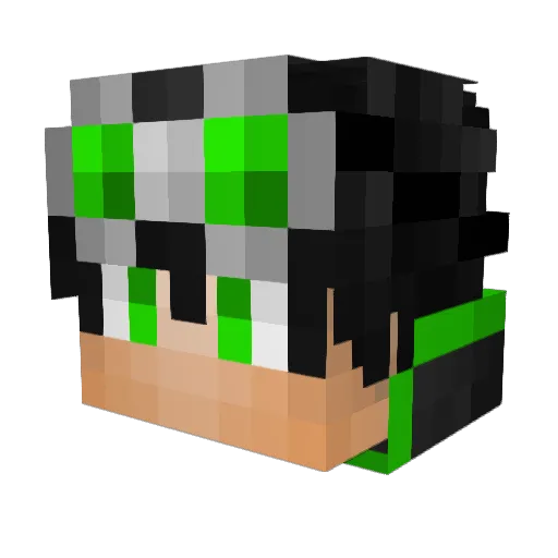 mRZeonai Minecraft avatar head, 3D render
