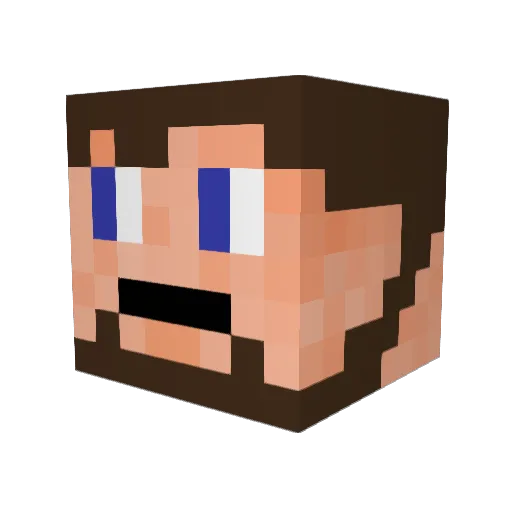 mST4R Minecraft avatar head, 3D render