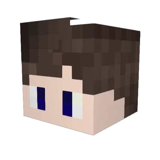 mTTe Minecraft avatar head, 3D render
