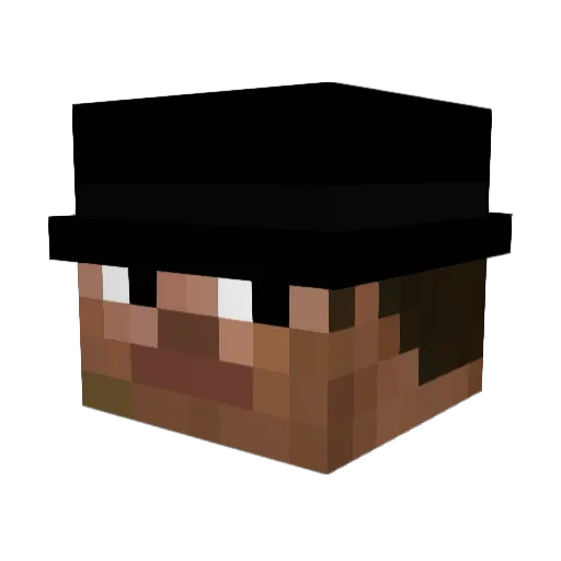 mUg0__ Minecraft avatar head, 3D render