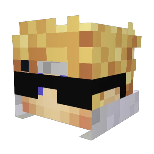 mZ1n Minecraft avatar head, 3D render