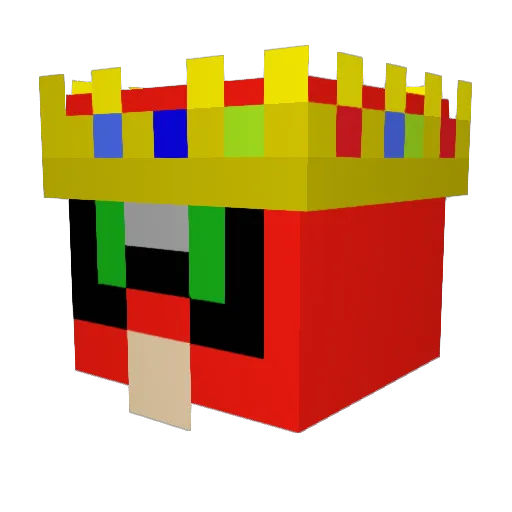 m_35 Minecraft avatar head, 3D render