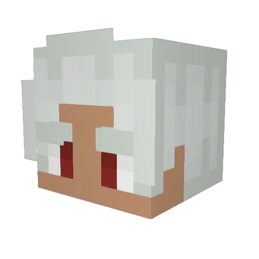 m_80sd Minecraft avatar head, 3D render